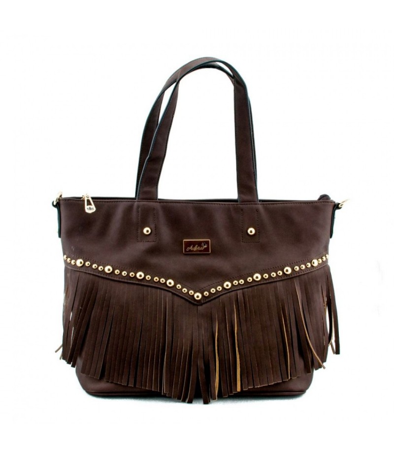 Adora AH019 Chocolate Brown PU Leather Handbag