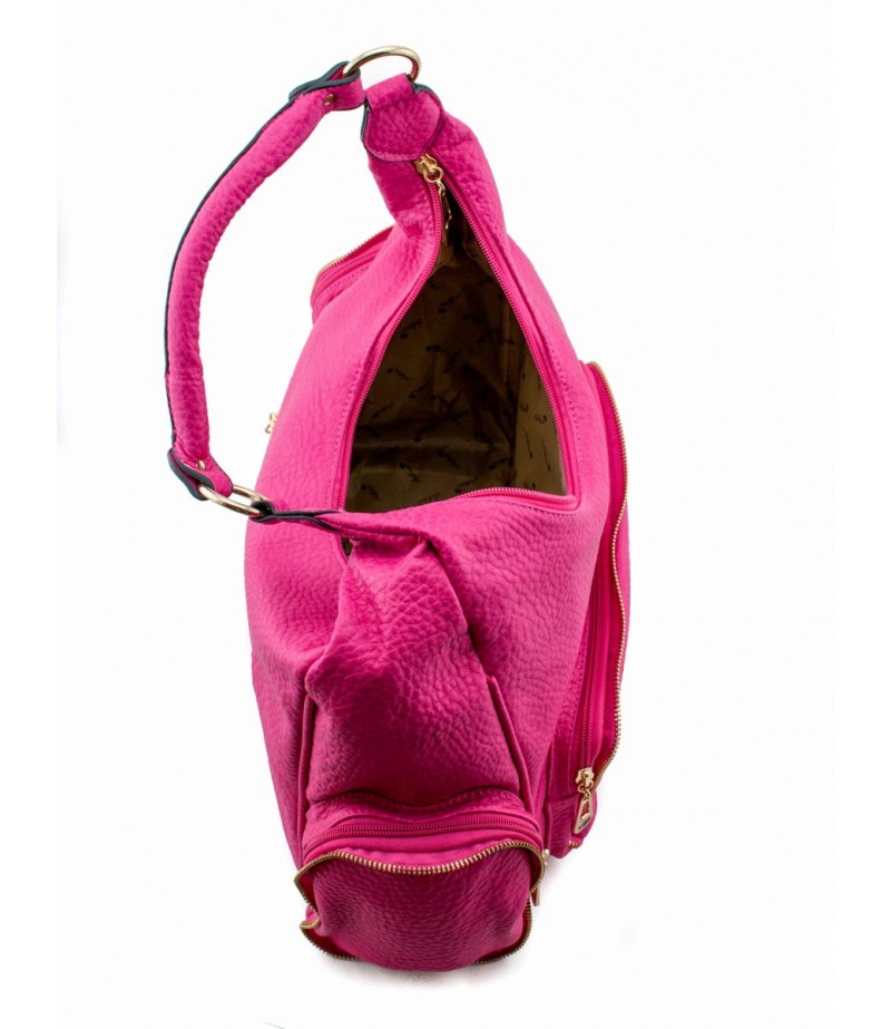 Adora AH005 Fushia PU Leather Handbag