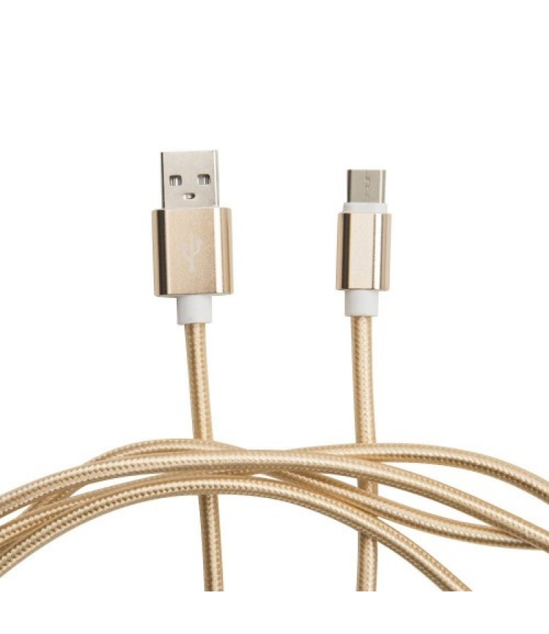 TUTONICA USB TO TYPE-C MOBILE CHARGING CABLE 1 METER - GOLD 