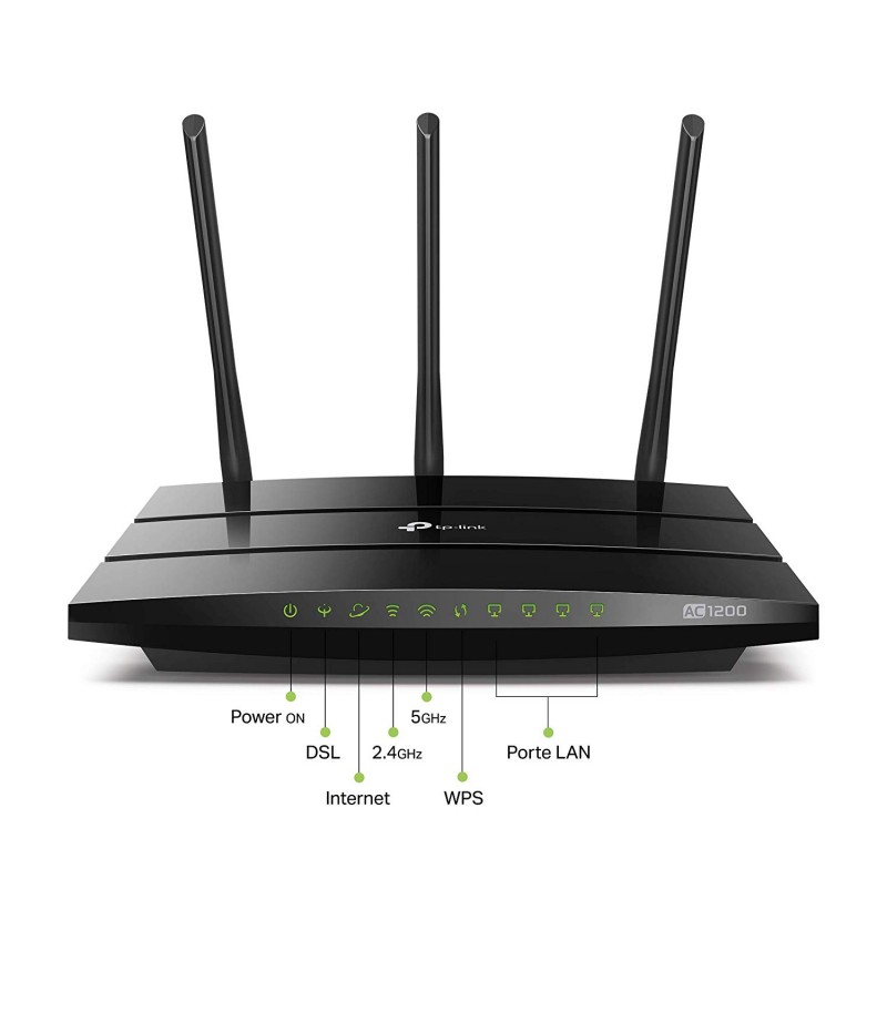 TPLINK ARCHER VR 400-AC1200 WIRELESS GIGABIT VDSL/ADSL MODEM ROUTER , BLACK