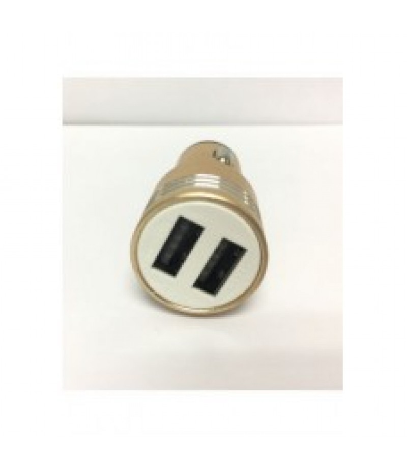 TUTONICA TUTO-C808 DUAL PORT USB CAR CHARGER - GOLD 