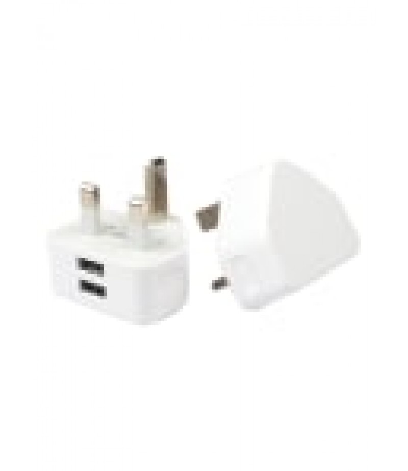 TUTONICA TUTO-C373 DUAL PORT USB WALL CHARGER WHITE