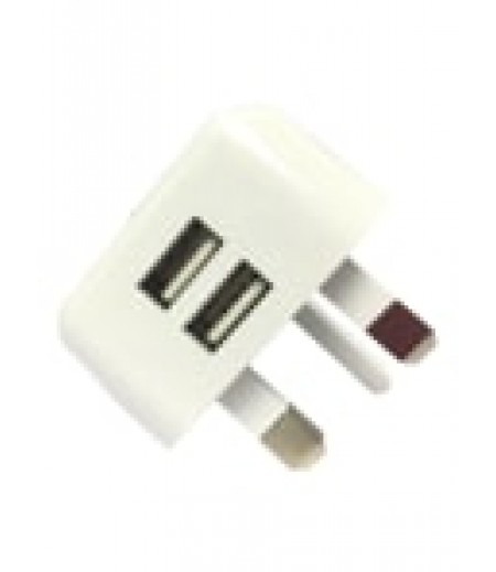 TUTONICA TUTO-C373 DUAL PORT USB WALL CHARGER WHITE