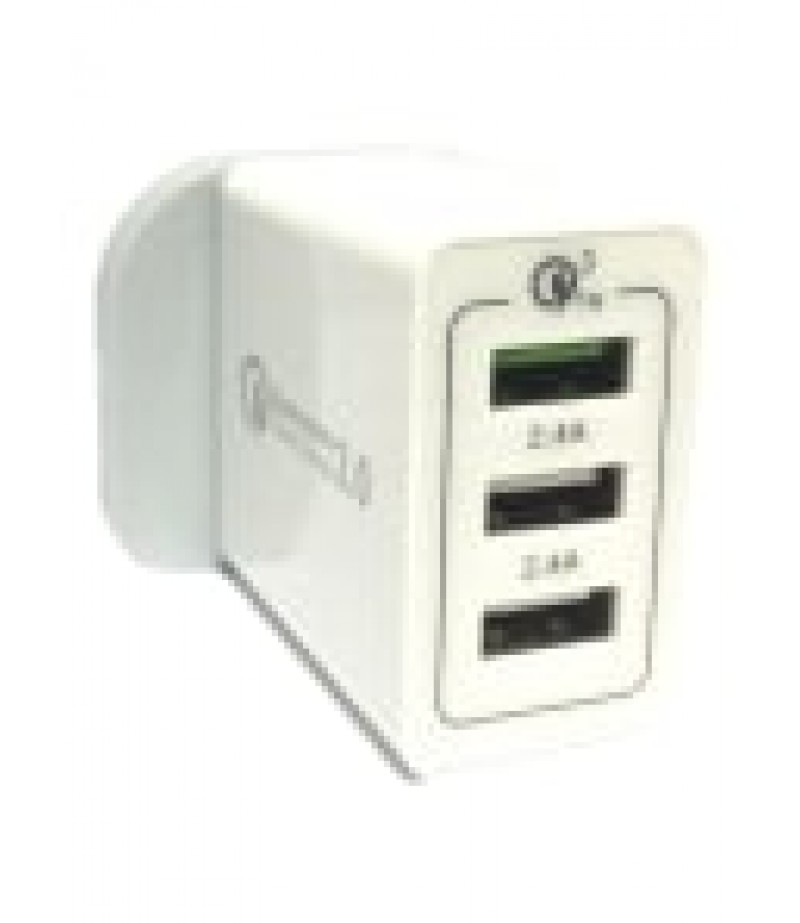 TUTONICA TUTO-C404 3 PORT USB WALL CHARGER WHITE