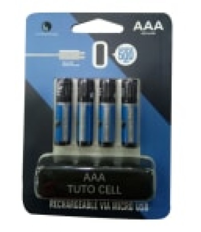 TUTONICA RECHARGEABLE AAA BATTERY WITH MICRO USB CABLE 