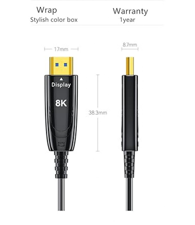 DTECH DT-HOF8025 8K HDMI FIBER CABLE 2.1V 25M