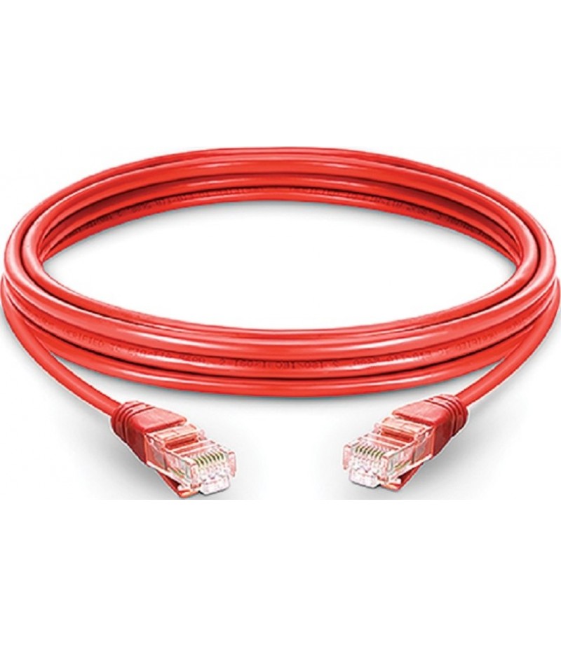 Genuine Cat6 UTP PVC Patch Cord Ethernet RJ45 Cables, 3 Meter, Red | GNPC-C6URED-3