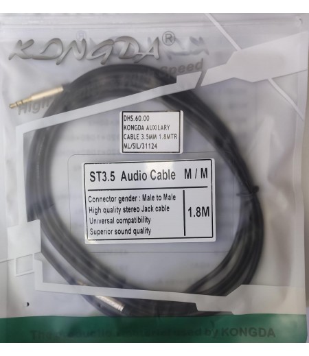 Kongda Audio cable 3.5mm  1.8m