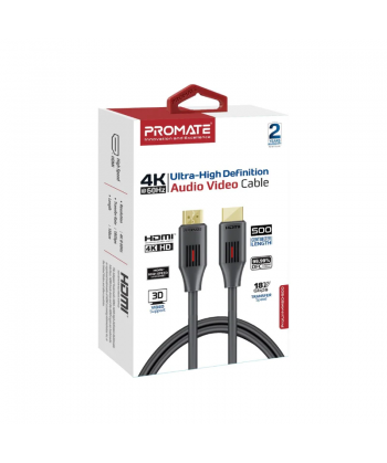 Promate Ultra-High Definition 4K@60Hz HDMI® Audio Video Cable | ProLink4K60-500