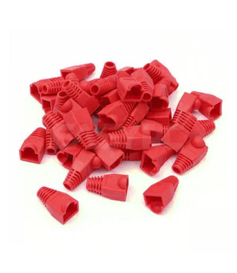 Rj45 Rubber Boots Red