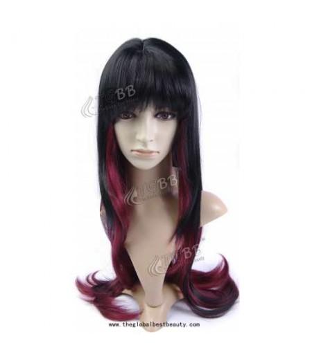 TGBB0016(The Stylish Long bottom Wave Mixed Color Wigs)