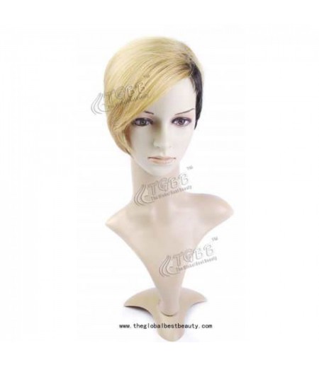 TGBB0020(Custom Top Quality Natural Soft Cheap Short Pixie Hair Cut Wigs)