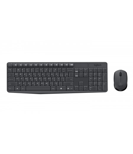 LOGITECH MK235 WIRELESS KEYBOARD AND MOUSE - BLACK