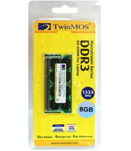 TWINMOS 8GB DDR3 1333MHZ MEMORY MODULES FOR LAPTOPS