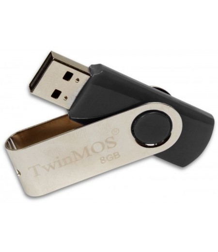 TWINMOS X2 PREMIUM USB 2.0 MOBILE DISK - 8GB, SILVER/BLACK