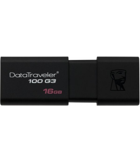 Kingston 16GB DataTraveler 100 G3 USB 3.0 Flash Drives (DT100G3)- Black