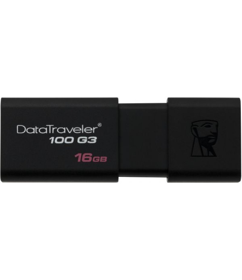 Kingston 16GB DataTraveler 100 G3 USB 3.0 Flash Drives (DT100G3)- Black