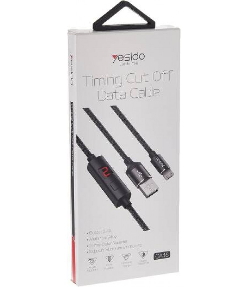 Yesido Timed Disconnect Data Cable Ca46 Black Micro | CA46