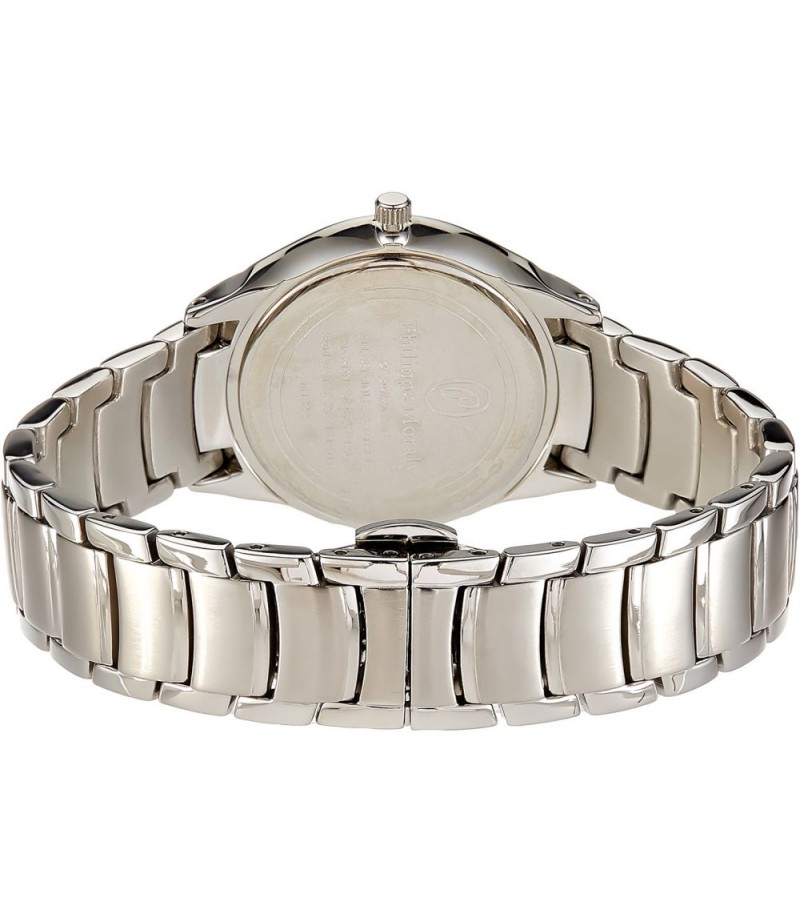 Philippe Moraly Womens White Dial Stainless Steel Band Watch - M1322WW