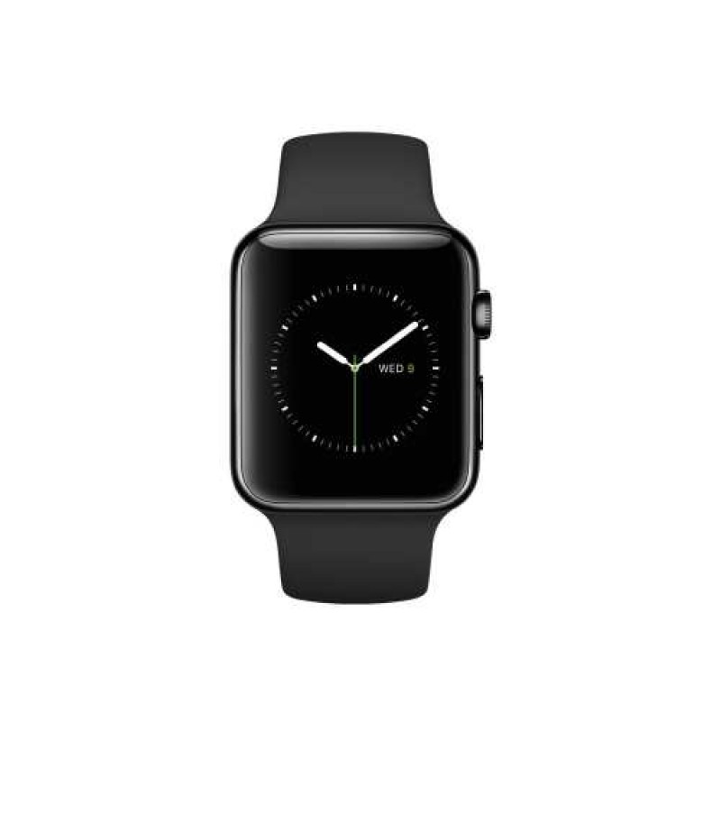 APPLE SMARTWATCH 42MM STAINLESS CASE SPORT BLACK