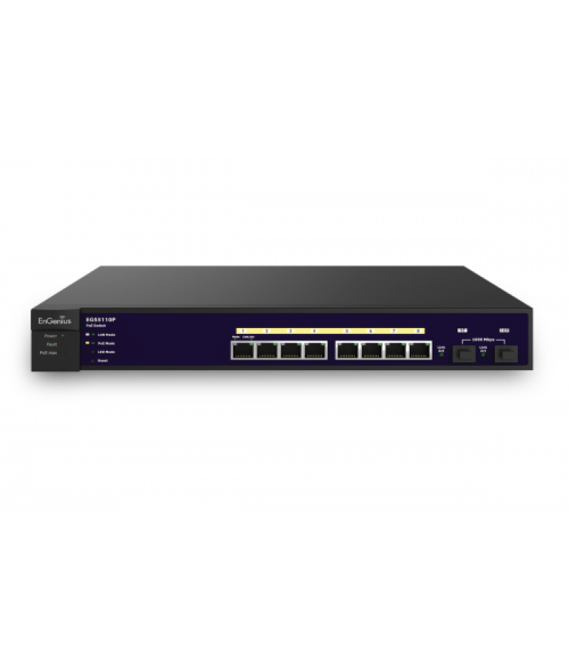 ENGENIUS 8 PORT GIGABIT POE +SMART SWITCH WITH 2 GIGABIT SFP(OEM/ARM/031015)