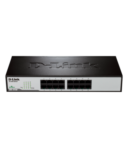 DLINK DES-1016D 16-Port Fast Ethernet Unmanaged Desktop Switch