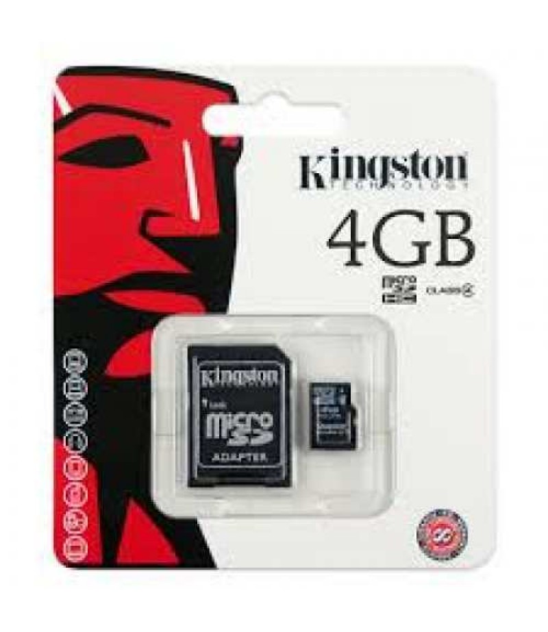 KINGSTON 4GB microSDHC Class 4 Flash Card SDC4/4GB