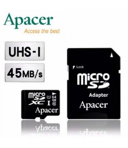 Apacer microSDXC UHS-I Class 10 64GB w/ 1 Adapter RP