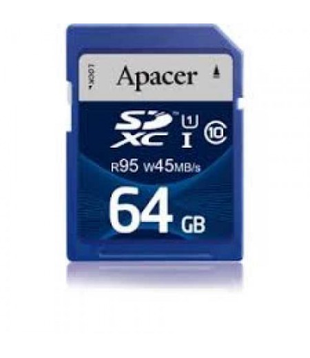 Apacer 64GB SDXC UHS-I Class 10 (R95 W45 MB/s)