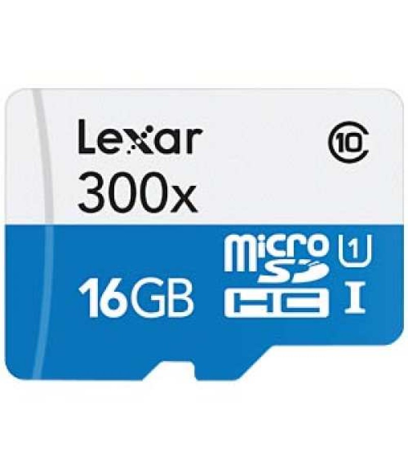 Lexar PREMIUM MICRO SD 300X(Class 10)LSDMI16GBBEU300A 16GB 300X microSDHC UHS-I High Speed With adapter