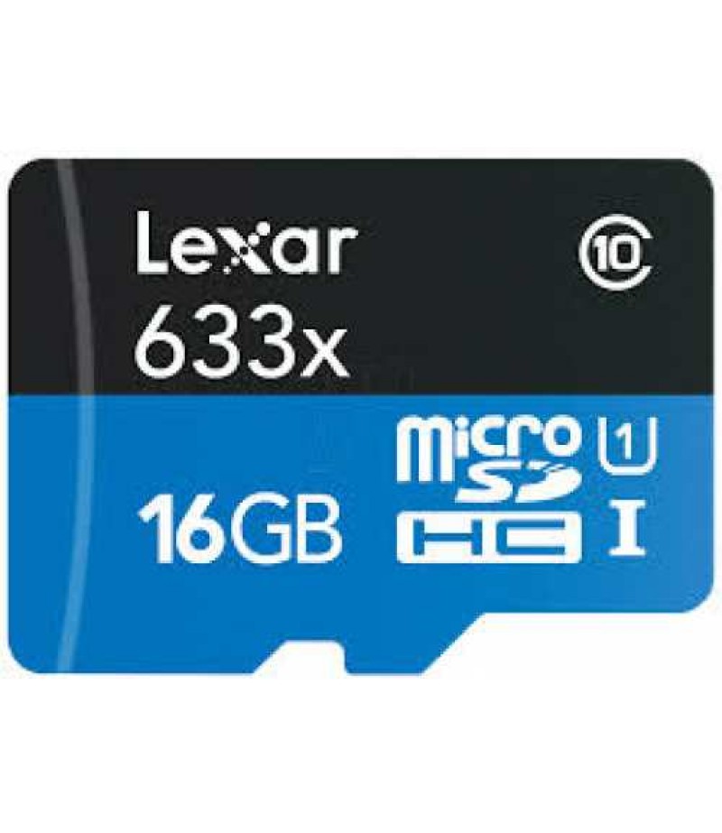 Lexar PROFESSIONAL MICRO SD 633X(Class 10)LSDMI16GBBEU633R 16GB 633microSDXC UHS-I High Speeed with reader