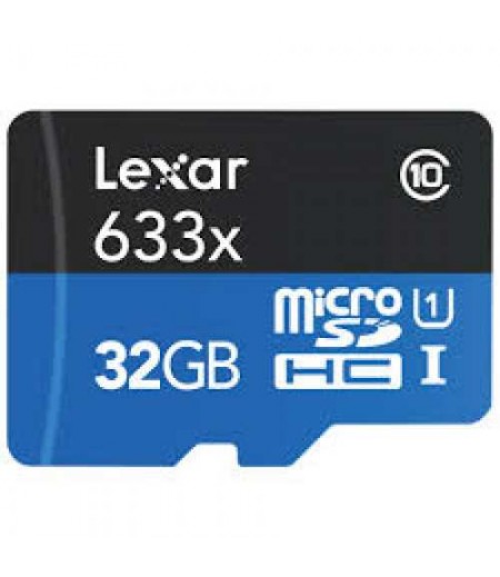 Lexar PROFESSIONAL MICRO SD 633X(Class 10)LSDMI32GBBEU633R 32GB 633X microSDXC UHS-I High Speeed with reader