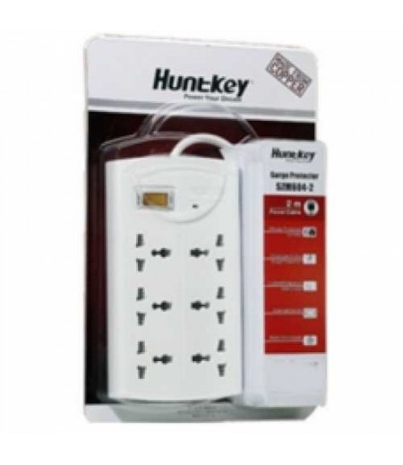 HUNTKEY 3M Cable, 8 Sockets, 2500W, 10A [with Surge Protector]