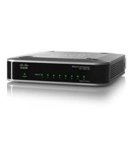 CISCO/ SMALL BUSINESS GIGABIT NETWORK SWITCH 8 PORT QOS SG100D-08