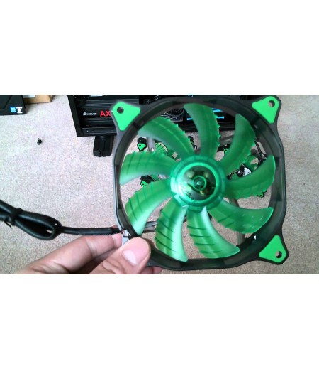 COUGAR 12CM CFD Green LED Hydraulic (Liquid) Bearing Fan (CFD 120mm G)