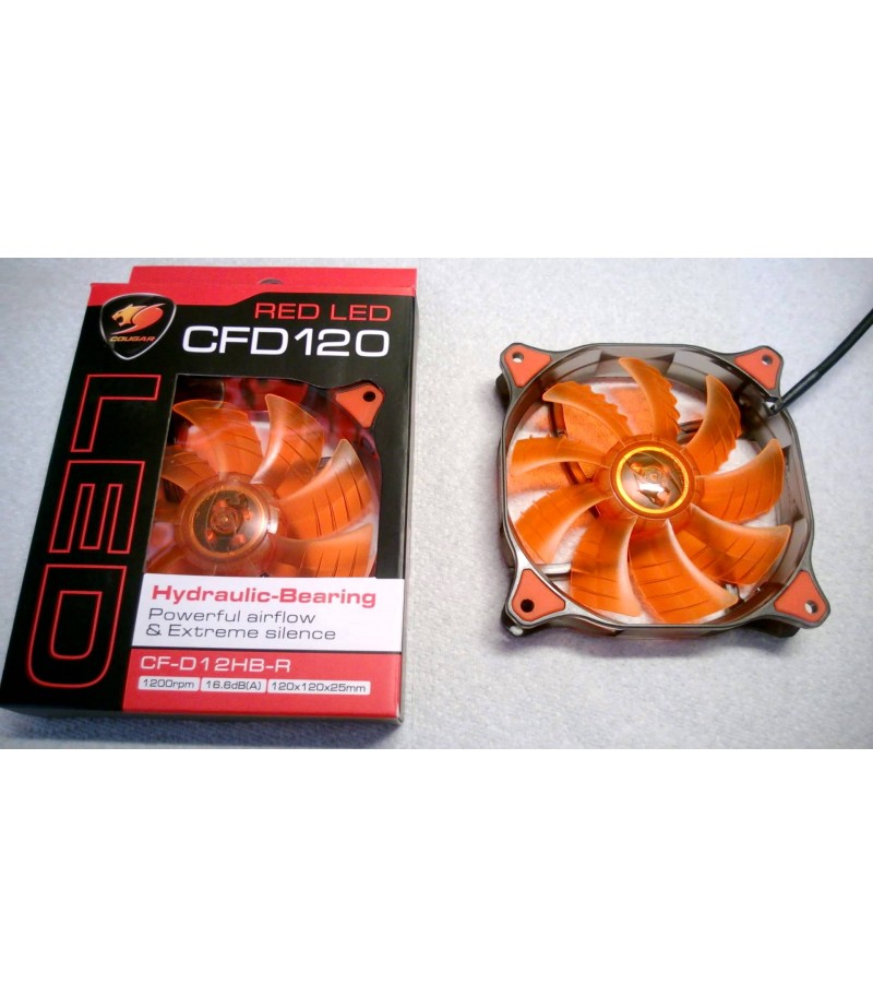 COUGAR 12CM CFD Red LED Hydraulic (Liquid) Bearing FAN ( CFD 120mm R )