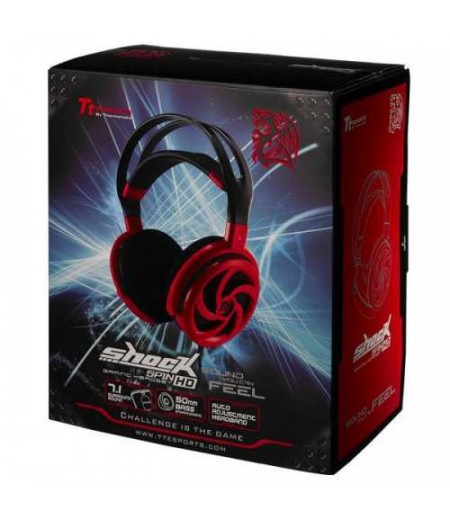 THERMALTAKE SHOCK SPIN HD / EAR CUP /RED/ 3.5MM / USB/ STEREO (RDE/UB/130915)