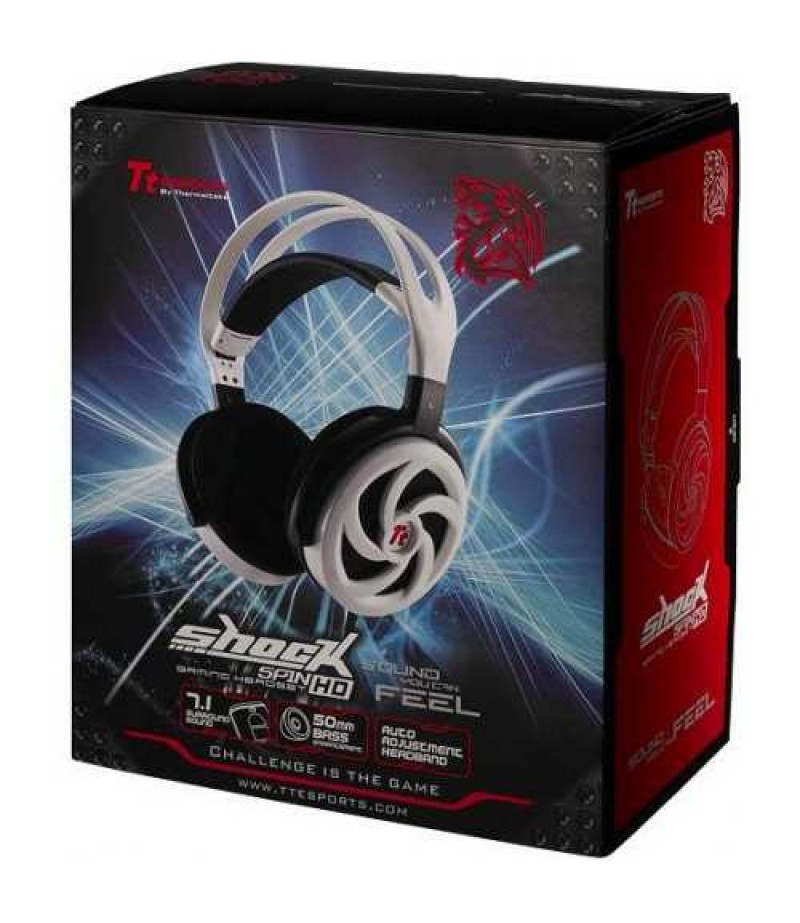 THERMALTAKE SHOCK SPIN / EAR CUP/ WHITE/ 3.5MM /USB/ STEREO (RDE/UB/130915)