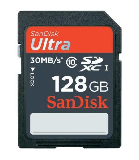 SANDISK SD Ultra 128GB ,C10, 30MB/s Memory Card