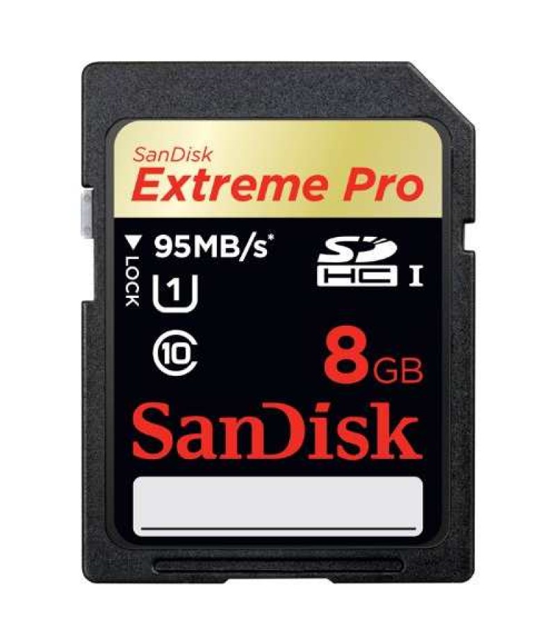 SANDISK SD 8GB Extreme Pro 95MB/s, C10 Memory Card