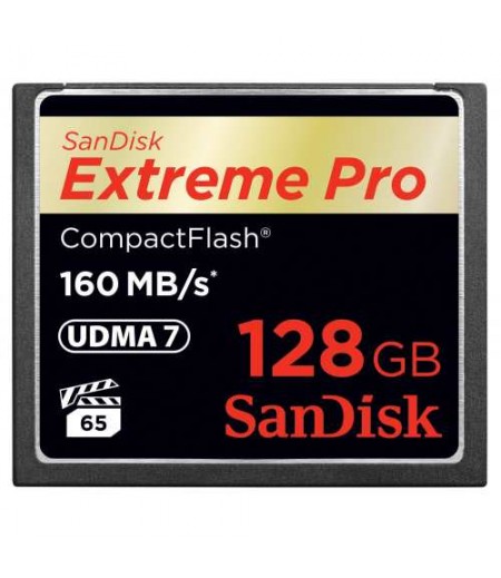 SANDISK Extreme Pro CF 160MB/s 128 GB VPG 65, UDMA 7 Memory Card