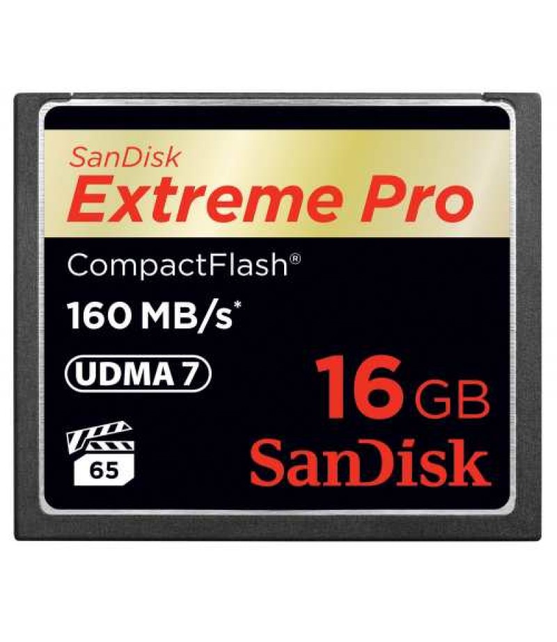 SANDISK Extreme Pro CF 160MB/s 16 GB VPG 65, UDMA 7 Memory Card