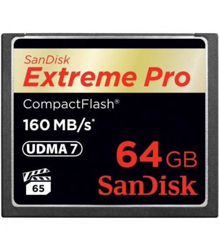 SANDISK Extreme Pro CF 160MB/s 64 GB VPG 65, UDMA 7 Memory Card