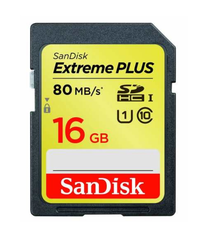 SANDISK Extreme SDHC 16GB, 80MB/SUHS1, ClasS10 Memory Card