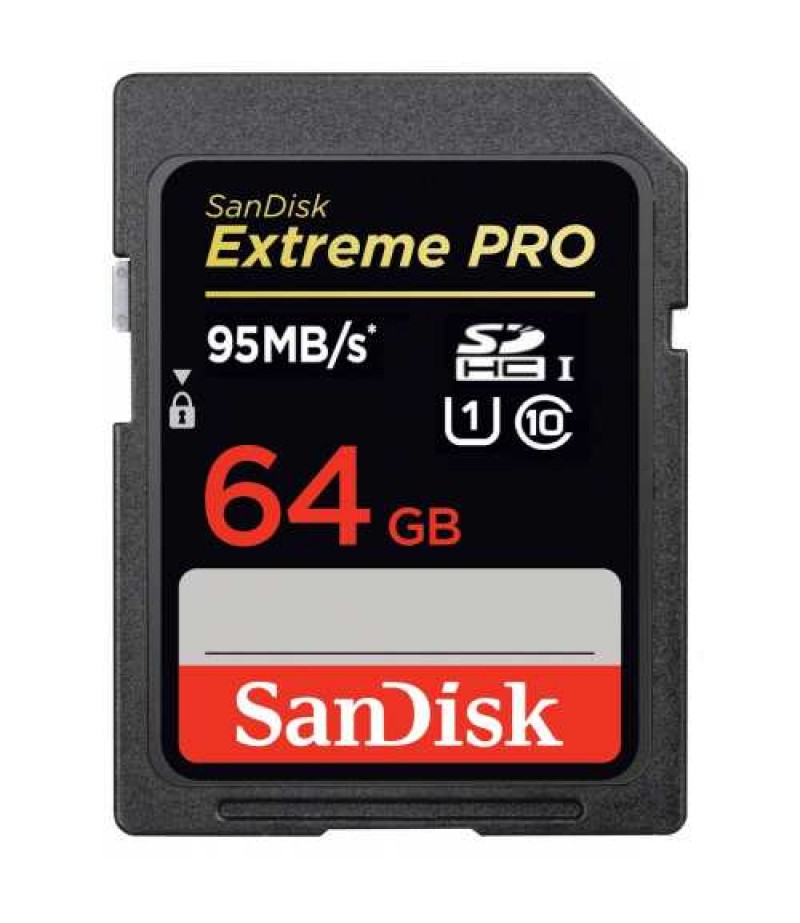 SANDISK SD 64GB Extreme Pro 95MB/s, C10 Memory Card