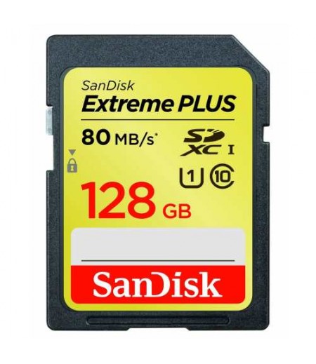 SANDISK Extreme SDXC 128GB, 80MB/SUHS1, ClasS10 Memory Card