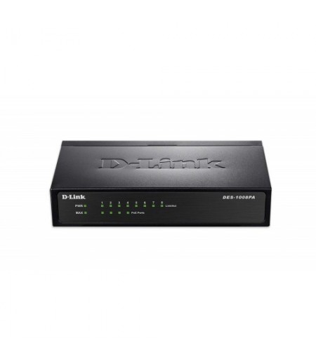 DLINK DES-1008PA 8-PORT 10/100mbps ETHERNET SWITCH WITH 4 POE PORTS