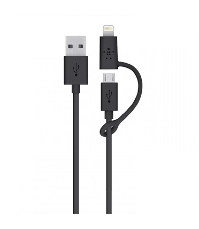 Belkin 2 in 1 Lightning and Micro-USB Charge and Sync Cable 