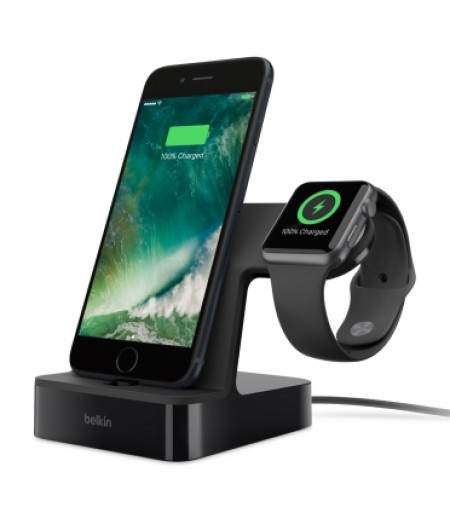 Belkin PowerHouse Dual Apple Watch Charger Stand & Lightning Docking Station for Apple iPhone