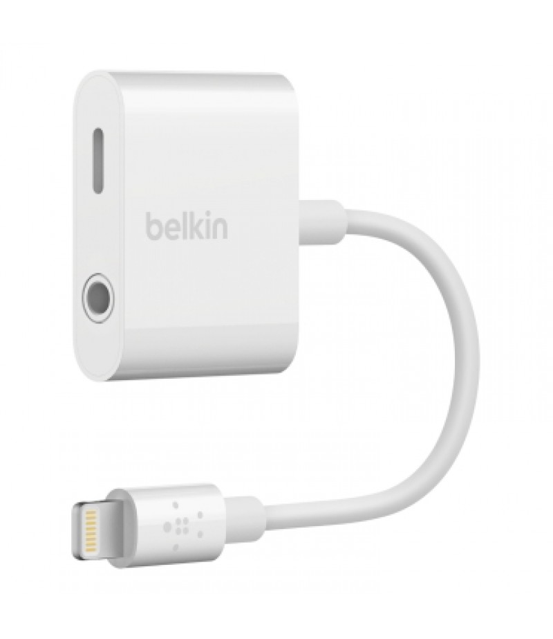 Belkin 3.5mm Audio + Lightning Charge RockStar White